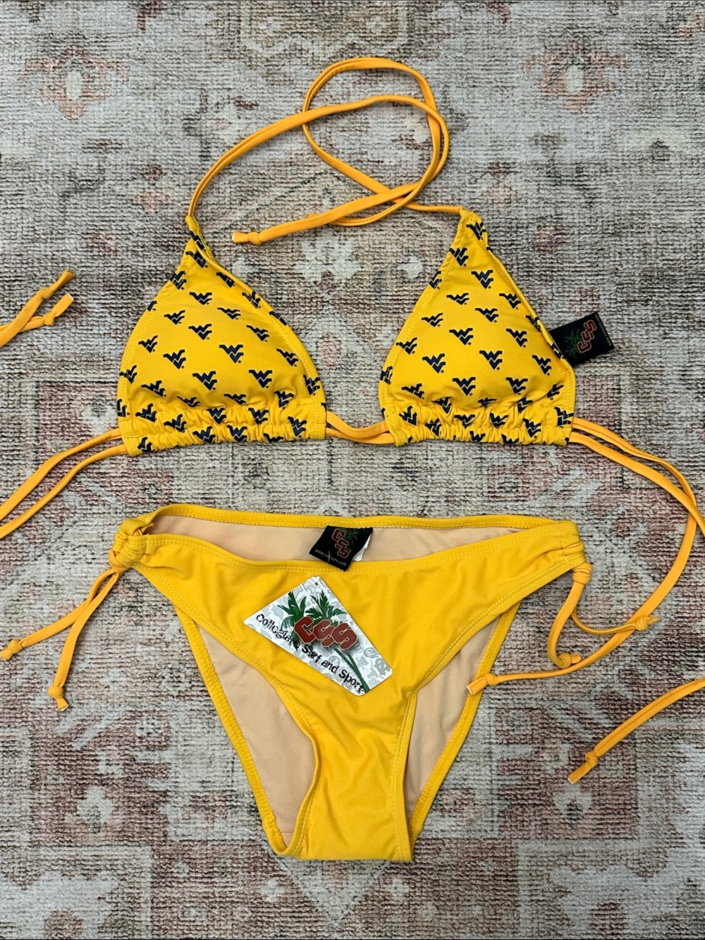 Woman’s NWTs CSS WVU Mountaineers Logo Bikini